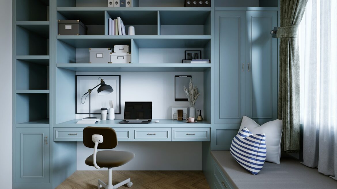 Custom Cabinets in Home Offices for A Productivity Boost