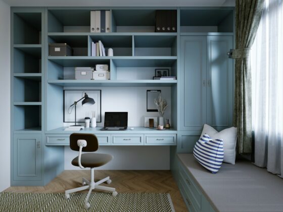 Custom Cabinets in Home Offices for A Productivity Boost